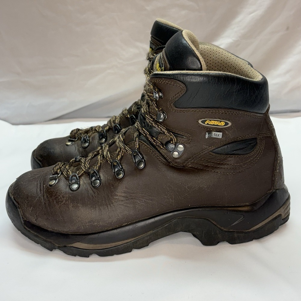 ASOLO TPS 520 GV Evo Men's US 8 EU 41 Gore-Tex Brown Leather Hiking Boots - Picture 4 of 16